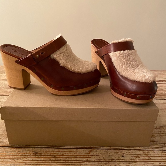 Madewell Shearling Clogs size 8 - Picture 4 of 8